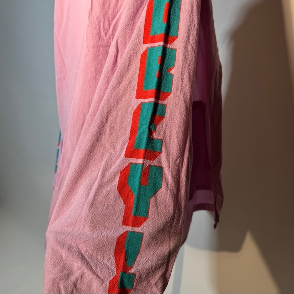 OBEY Pink Lightweight Hooded Zip Up Jacket - Picture 3 of 9